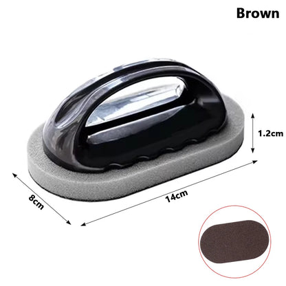 Magic Emery Sponge Cleaning Brush - Rust Removal Eraser Tool with Handle for Kitchen, Bathroom and Household Cleaning