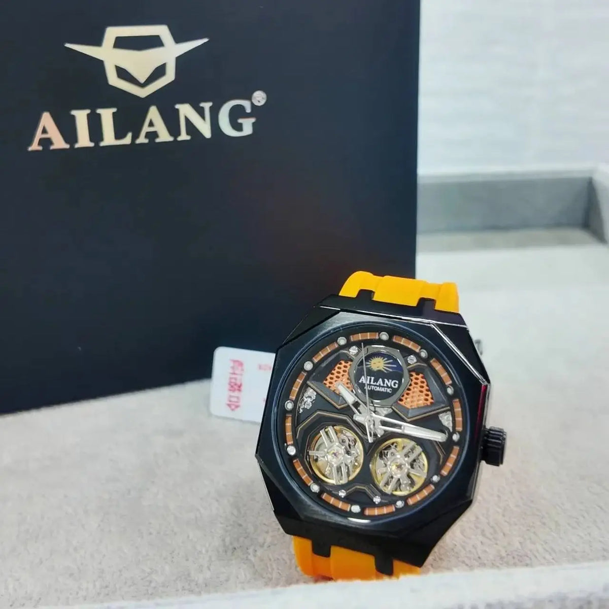 AILANG Double Tourbillon Mechanical Watch - Automatic Waterproof Luxury Timepiece 8839