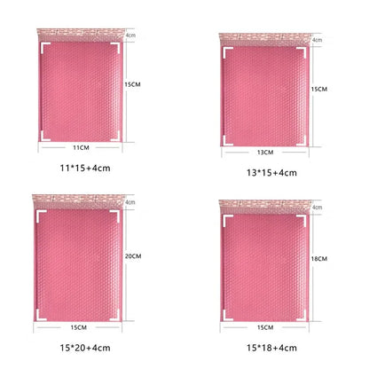 50/25pcs Pink Bubble Mailers – Self-Seal Padded Envelopes for Small Business Packaging – Available in Black/Blue