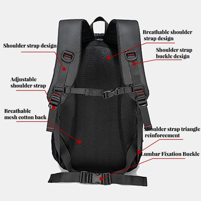 Large-Capacity Men’s Hiking Backpack – Travel & Outdoor European-Style Fashion Luggage Bag