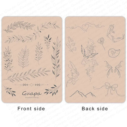 Silicone Practice Skin for Permanent Makeup — Double-Sided Latex Sheet with Brows Design for Hair Stroke Training