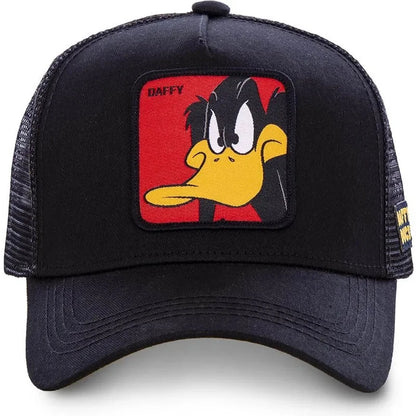 Anime Cartoon Embroidered Baseball Cap - Unisex Mesh Trucker Hat with Patch Design for Men & Women Summer Sunwear