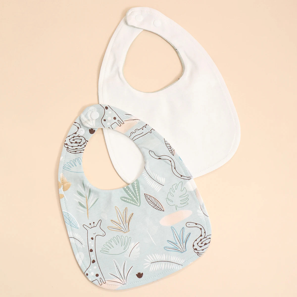 Cotton Baby Bib Set - Adjustable Soft Infant Feeding Bibs Burp Cloths Bandana Scarf for Boys & Girls