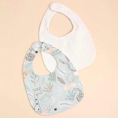 Cotton Baby Bib Set - Adjustable Soft Infant Feeding Bibs Burp Cloths Bandana Scarf for Boys & Girls