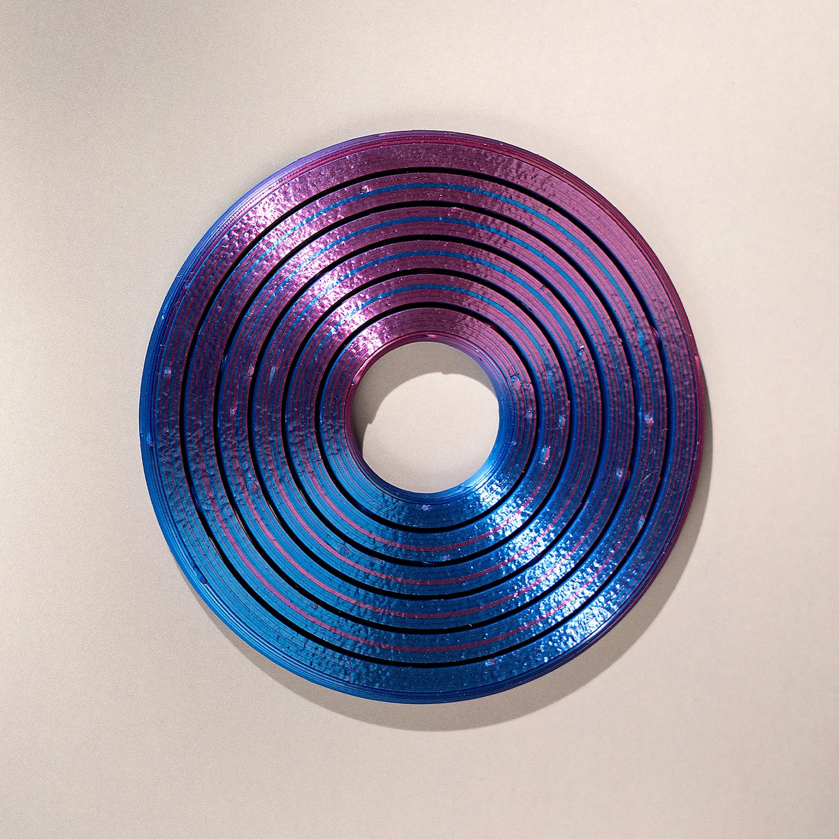 3D Printed Hex Ring - Colorful Rotating PLA Novelty Finger Ring & Desktop Toy