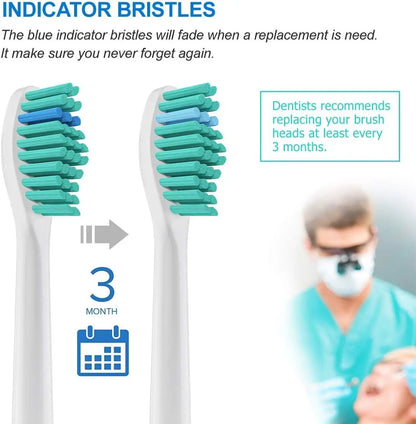 4-32PCS Replacement Toothbrush Heads – Compatible with Philips Sonicare Electric Toothbrush Models 1100/2100/4100/4300/5100/5300/6100
