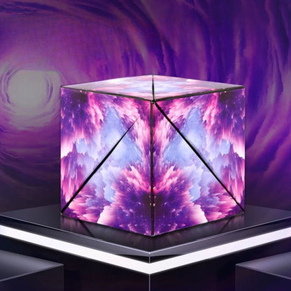 Magic Infinite Cosmic Shasibo Cube — Magnetic Fidget Puzzle Toy, Changeable Anti-Stress Flip Cubic Cube