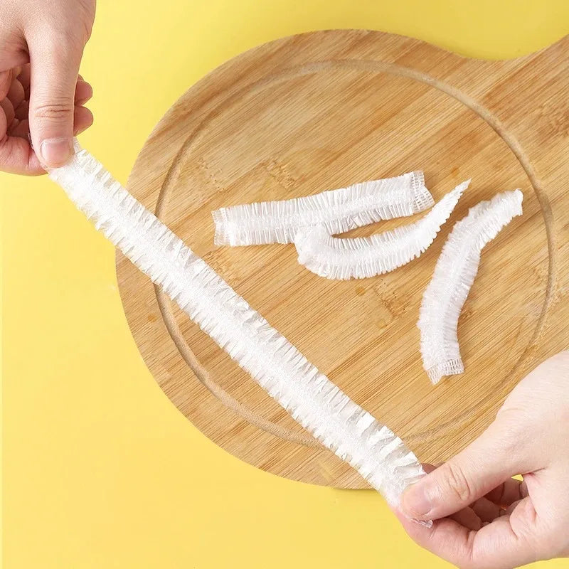Disposable Food Cover Wrap Bowl Covers, Food Grade Fresh-Keeping Plastic Wrap Bags for Kitchen Storage Accessories