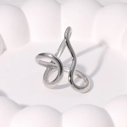 Gold Stainless Steel Rings for Women – Unique, Colorfast Party Jewelry with Exaggerated Charms & Personalized Gift