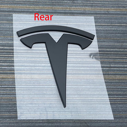 Tesla Model 3 & Y Logo Sticker – Front Hood & Rear Trunk Badge Car Accessory