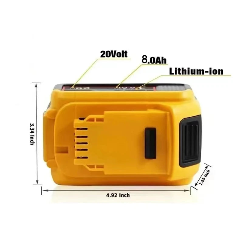 3/4/5/8-Inch LED Portable Spotlights – Cordless Handheld Work & Fishing Light, Emergency Tool Lamp for Dewalt 18V Battery