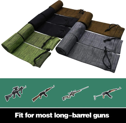 18Pcs Tactical Elastic Storage Socks – 55 Inch Dustproof Knitted Gun Sleeve Organizer Carrying Bag Set for Hunting Accessories