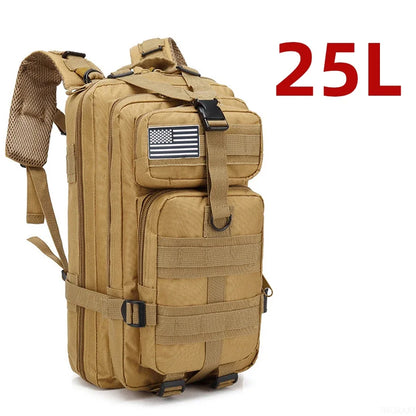 25L/50L Nylon Waterproof Backpack - Outdoor Trekking, Fishing, Hunting, Tactical Sports Rucksack for Camping & Hiking