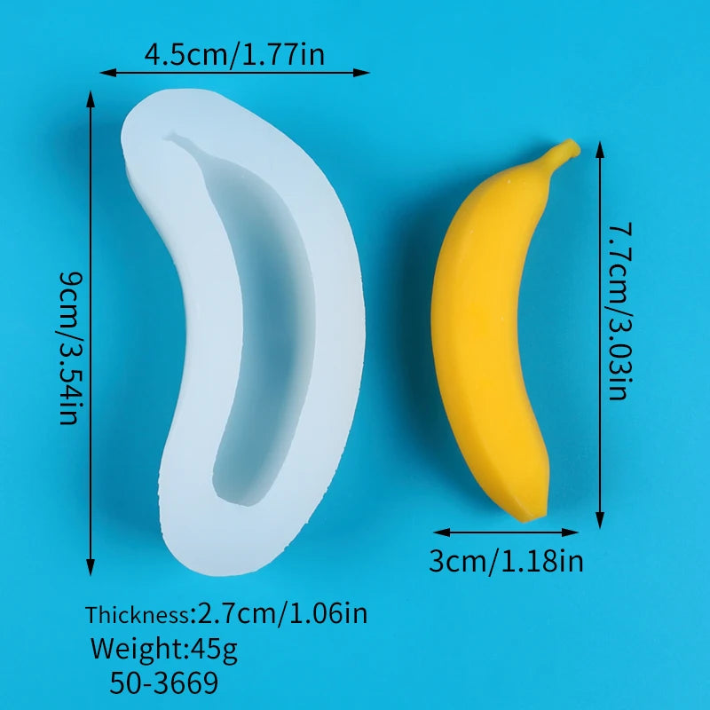 3D Fruit Silicone Mold – Mango, Banana, Durian & Lychee Shapes for Candle, Soap, Chocolate, Cake, Fondant & Aromatherapy Crafts