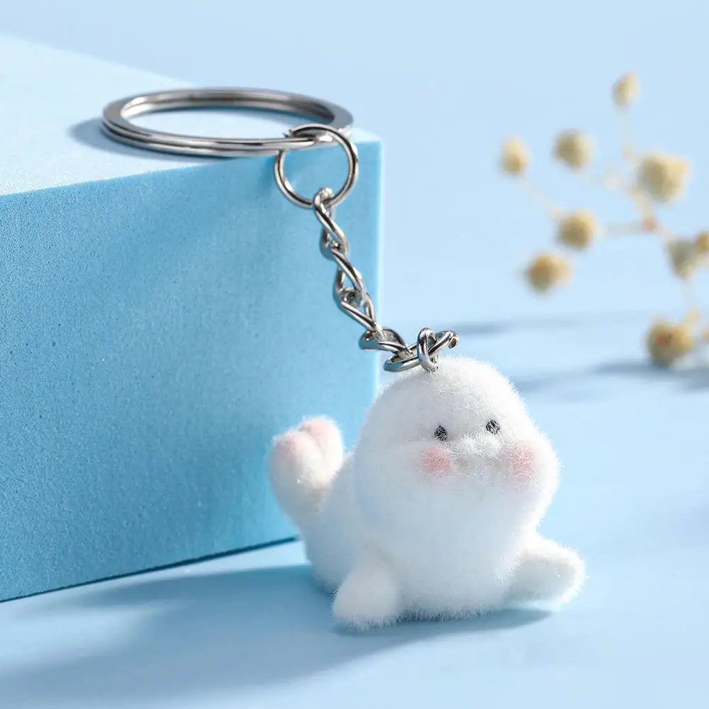 Cartoon Plush Koala Keychain – Cute Fluffy Doll Bag Pendant, DIY Keyring Charm Gift for Women