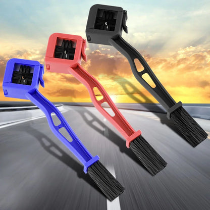 Motorcycle & Bicycle Chain Brush Cleaner — Plastic Scrubber for Chain Cleaning, Outdoor Road Maintenance Tool