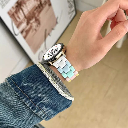 Cute Rainbow Candy Resin Watch Band for Samsung Galaxy Watch 4/5/6/7 Pro – Sport Bracelet Strap 20mm/22mm