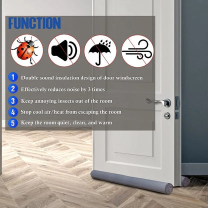 Flexible Door Gap Bottom Seam Sealing | Bathroom Door Seal | Soundproof Dust Strip | Waterproof Guard Sealer | Double Stick Design