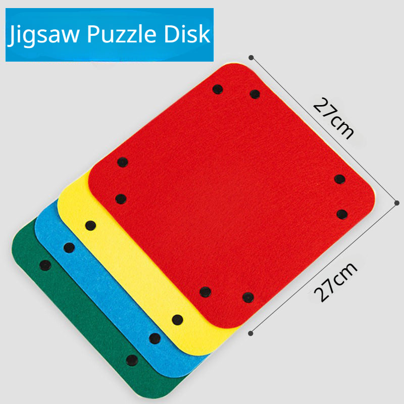 6-Color Jigsaw Puzzle Disk Set – 1000 Pieces with Portable Storage Tray & Partition Pad for Kids & Adults