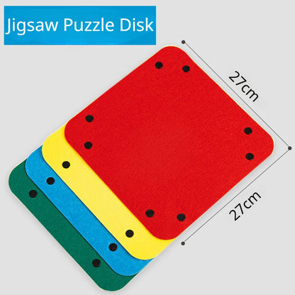 6-Color Jigsaw Puzzle Disk Set – 1000 Pieces with Portable Storage Tray & Partition Pad for Kids & Adults