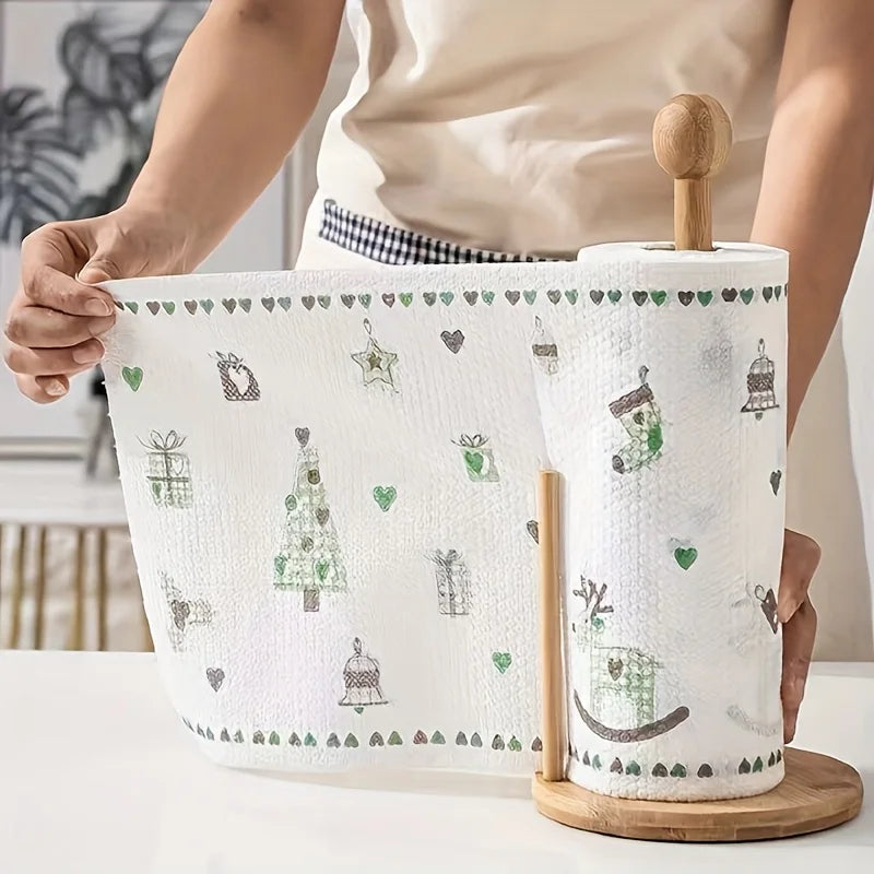 Absorbent Kitchen Dishcloth Roll - Thickened Dry & Wet Cleaning Cloth for Dishes and Sinks