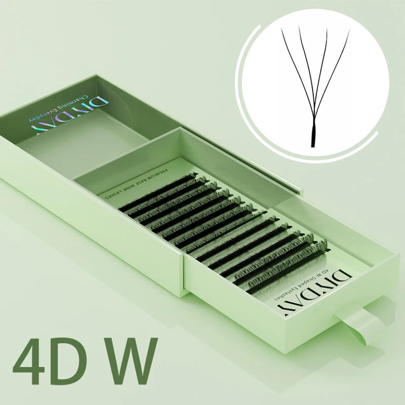 DIYDAY W Shape Eyelash Extensions - 3D-8D Blooming Volume Premade Fan Lashes for Natural Soft Eye Makeup Look