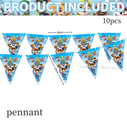 PAW Patrol Birthday Party Supplies Set – Tablecloth, Plates, Cups & Balloons Kids Party Decor for Birthday, Baby Shower & Favors