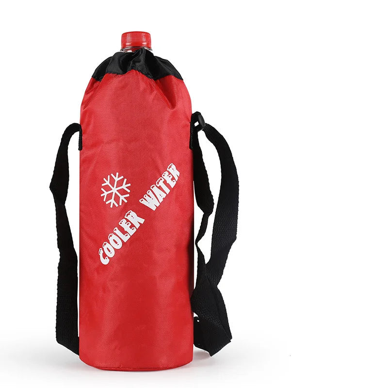 Universal Insulated Water Bottle Cooler Bag - Leakproof High Capacity Outdoor Bottle Pouch with Ice Pack