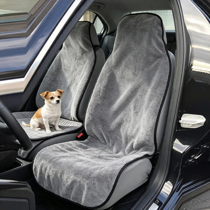 Universal Waterproof Car Seat Cover - Anti-Slip Sweat Towel Protector for Gym, Beach & Outdoor Use