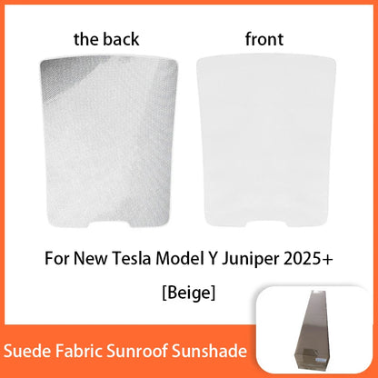 Electrostatic Sunshade for Tesla Model 3 & Y – Ice Cloth Sunroof Front & Rear Glass Skylight Interior Cooling Shade