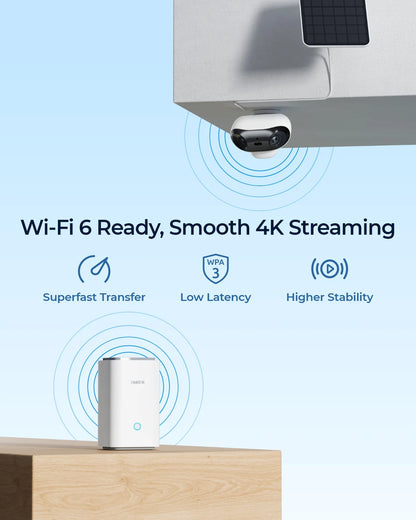 Reolink 4K Solar & Battery Powered Wireless Security Camera – 180° ColorX Night Vision, Outdoor WiFi Camera, AI Home Hub Compatible
