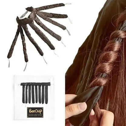Lazy Hair Curler Headband - Heatless Curling Rod Rollers for Soft Wave Formers, Silk Ribbon Design for No Heat Curls While Sleeping