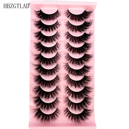 10 Pairs 3D Mink False Eyelashes – Natural Long & Short Fake Lashes Makeup Kit (38 Styles)