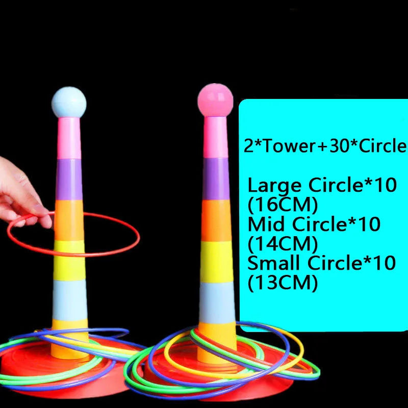 Children Throw Ring Stacking Game Toy – Interactive Indoor & Outdoor Parent-Child Circle Ferrule Layers Educational Fun Gift
