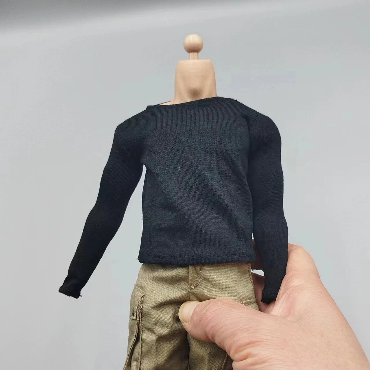 1/6 Scale Black T-Shirt for 12" (30cm) Action Figures — Male & Female DIY Model Accessories