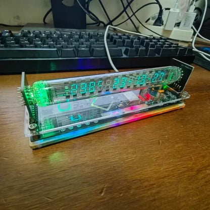 Nixie Tube Table Clock - Vintage Vacuum Tube Digital Glow Clock for Desk, Office & Room Decor
