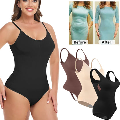 Women’s Tummy Control Shapewear Bodysuit - Butt Lifter Slimming Body Shaper for Invisible Under Dress Wear
