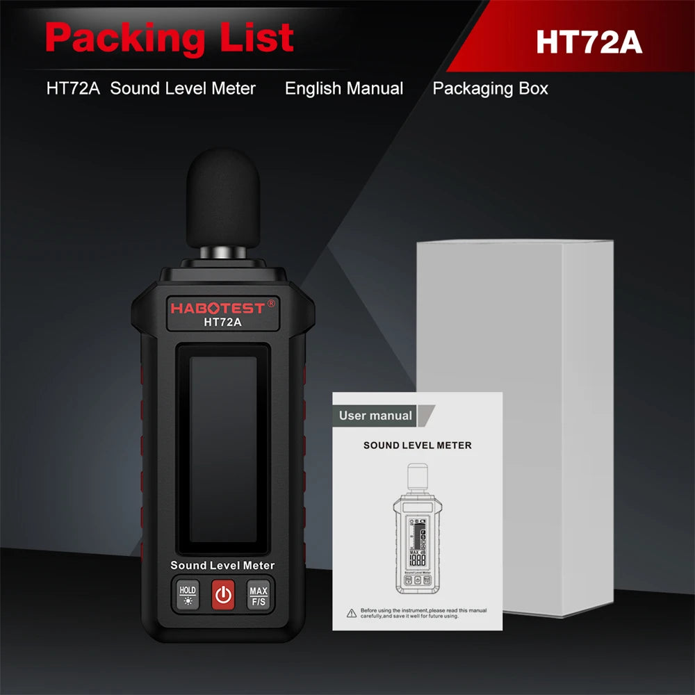 Digital Sound Level Meter - 30–130 dB Noise Detector for Room, Office, Factory, Studio & Traffic Noise Testing