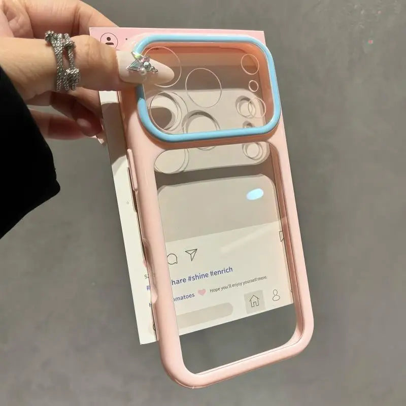 Candy Color Transparent Shockproof iPhone Case - Ultra Slim Clear Protective Cover for iPhone 17 16 15 Pro Max 14 Plus 11 12 13
