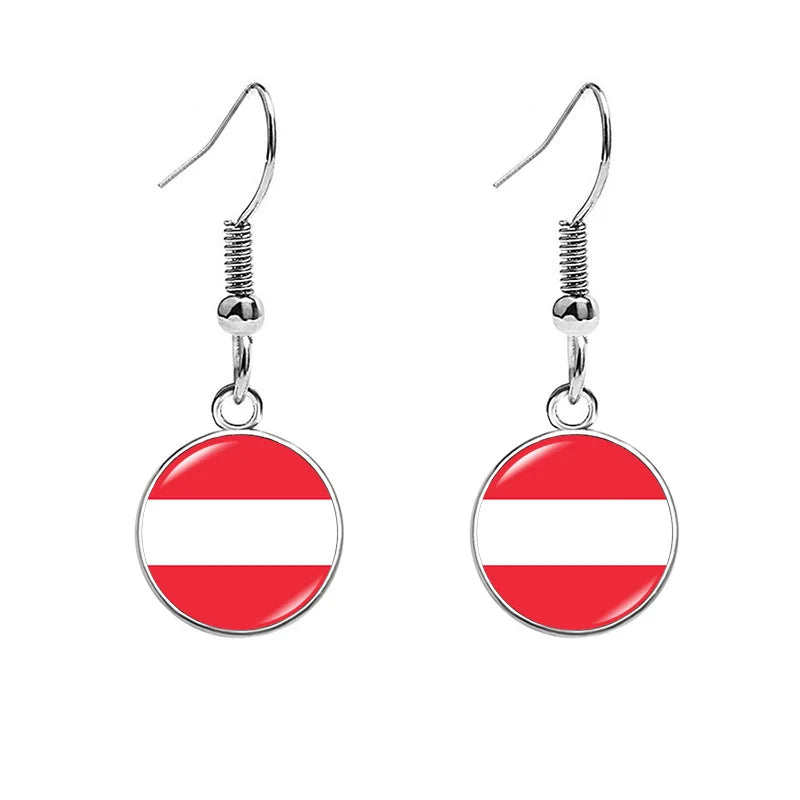 France National Flag Earrings - Multicolor Country Flag Jewelry for Women, Travel Pride & Celebration Gifts