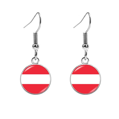 France National Flag Earrings - Multicolor Country Flag Jewelry for Women, Travel Pride & Celebration Gifts