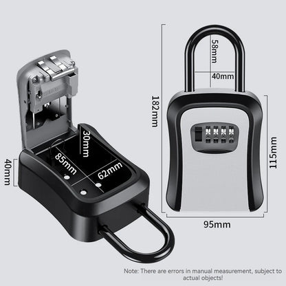 4 Digit Code Key Box – Waterproof Outdoor Password-Protected Storage with Steel Wire Hook for Key Hanging and Security