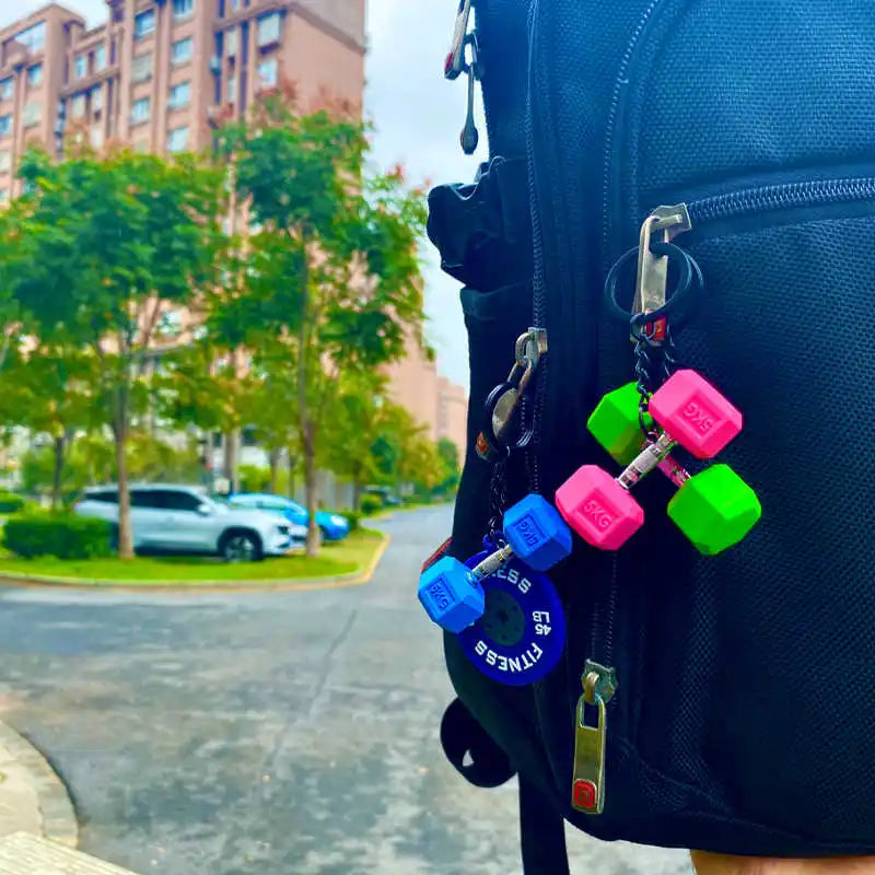 2025 Silicone Barbell Dumbbell Keychain – DIY Gym Gift for Fitness Lovers & Trainers