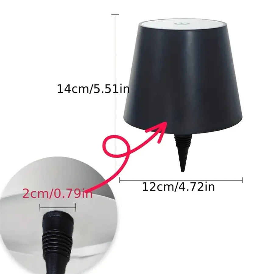 USB Rechargeable Bottle Lamp — Touch Control 3-Color Stepless Dimming Night Light for Wine Bottles & Desk