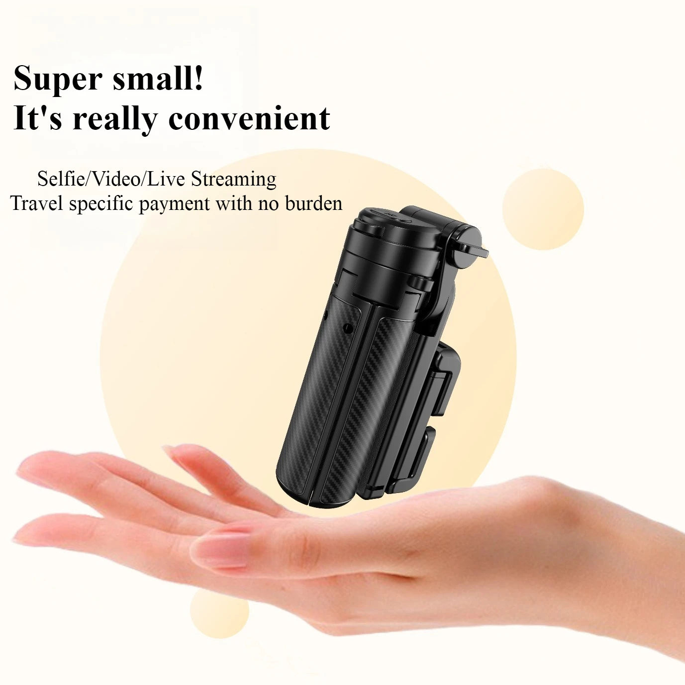 Mini Selfie Stick & Three-Corner Stand – Foldable Phone Holder with Detachable Remote for iPhone & Smartphones, Portable Travel Bracket
