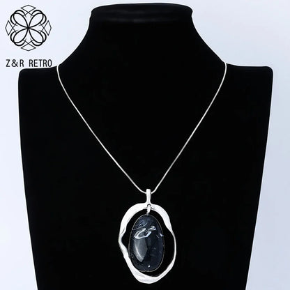 Vintage Long Chain Necklace – Irregular Gothic Pendant Jewelry for Women, 2023 Trendy Fashion Accessories