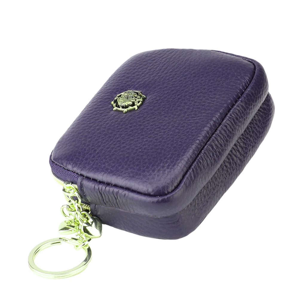 Senorita Genuine Leather Women’s Coin Purse – Double Zipper Small Wallet