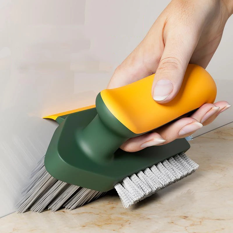 Crevice Cleaning Brush with Scraper - Deep Cleaning Tool for Floors, Bathrooms, Tile, Toilets & Household Gaps