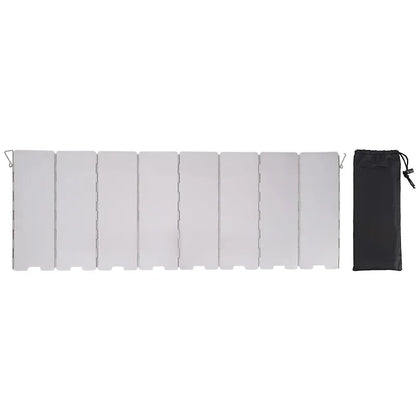 Aluminum Alloy Wind Screen - Outdoor Camping Gas Stove Wind Shield for Picnic Cooking Burner, Windproof Screen (8/9/10 Plates)
