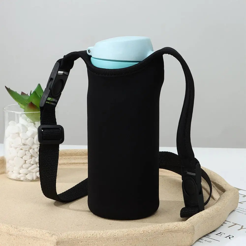 Insulated Water Bottle Carrier Bag - Adjustable Shoulder Strap Neoprene Bottle Cover Pouch for 550ml 750ml 1000ml 1500ml Bottles